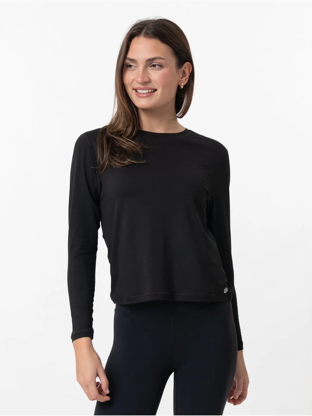 Rhoback• NWT Black Drift Performance Long Sleeve Tee XS Stretchy Lightweight